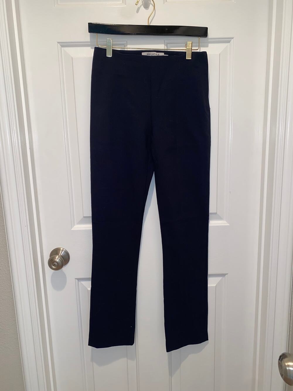 MM. Lafleur Pant Trousers Slim Leg Side Zip Dark Navy Blue RSUC-20-145 Size 2